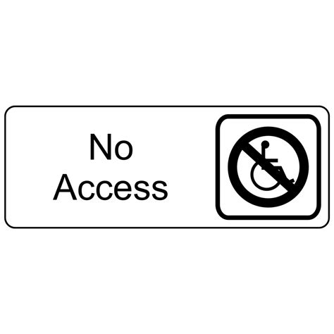 No Access With Symbol Engraved Sign Egre 19622 Sym Blkonwht