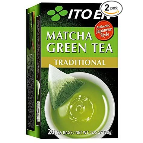 Ito En Matcha Green Tea Tea Bags Box Of 20 Traditional Pack Of 2