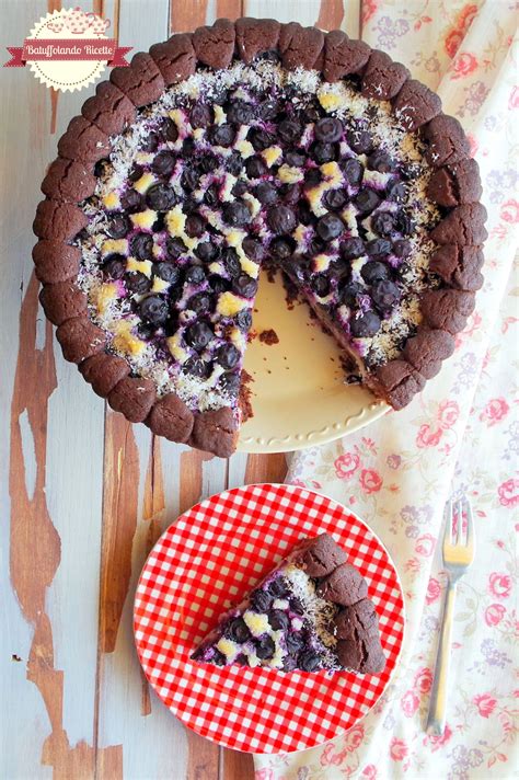 Batuffolando Ricette Crostata Al Cacao Con Frangipane Al Cocco E Mirtilli