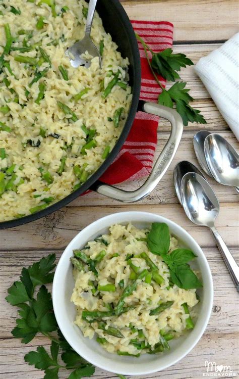 One Pan Dish Creamy Asparagus Rice