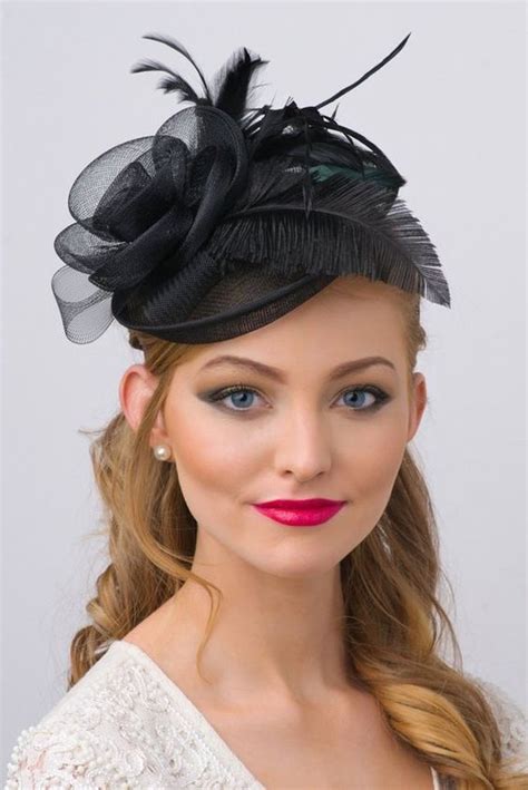 Black Fascinator Kate Mesh Couture English Hat Fascinator Headband