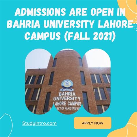 Admissions Are Open In Bahria University Lahore Fall 2021 Study Intro