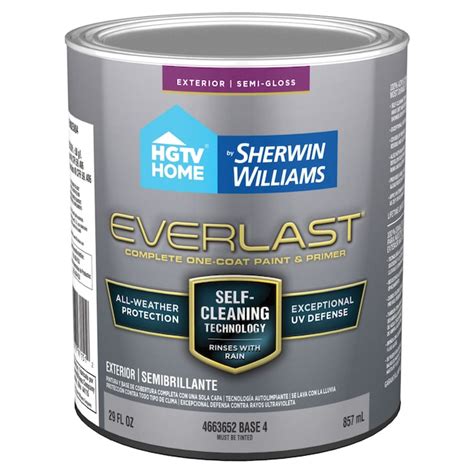 Hgtv Home By Sherwin Williams Everlast Semi Gloss Base 4 Enamel