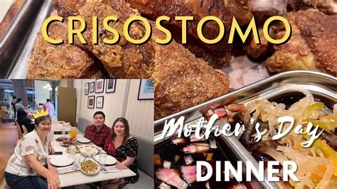 Crisostomo Restaurant Ayala Mall Feliz Mothers Day Dinner