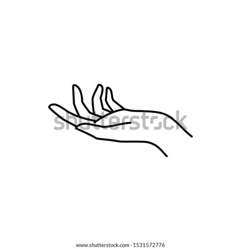 Womans Hand Icon Line Vector Illustration Stock Vector Royalty Free