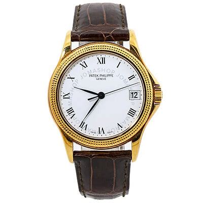 Patek Philippe Pre Owned Patek Philippe Calatrava Hand Wind White Dial