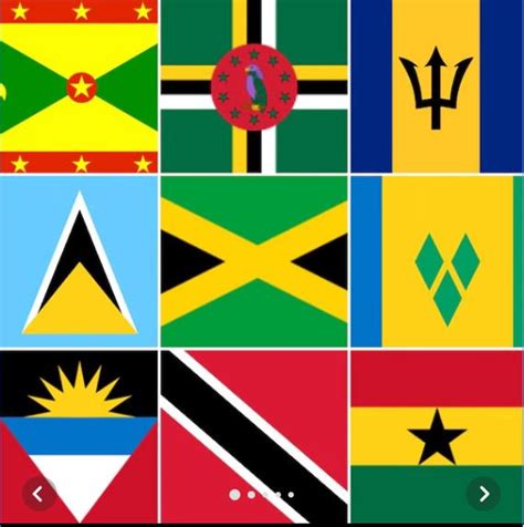 Caribbean Flags Collage