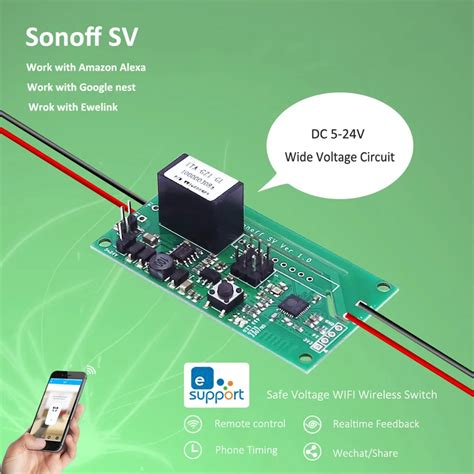 Sonoff Sv Safe Voltage Wifi Wireless On Off Switch Smart Home Diy