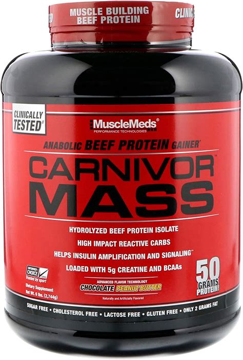 Amazon Musclemeds Carnivor Mass Anabolic Beef Protein Gainer