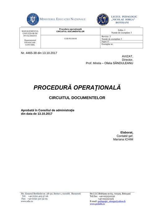 PDF CIRCUITUL DOCUMENTELOR Pedabt Ro Circuitul Documentelor