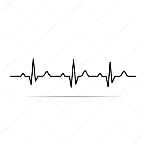 Vector Illustration Heart Rhythm Ekg Stock Vector Skiny