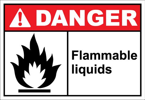 Danger Sign flammable liquids