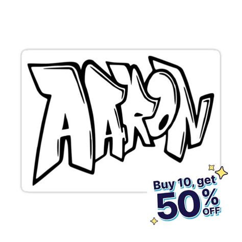 Aaron Graffiti Name Design Sticker For Sale By NameThatShirt In