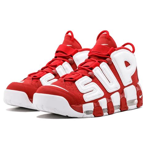 Supreme X Nike Air More Uptempo Varsity Red Kick Game