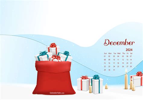 December 2024 Calendar Screensaver - Edita Gwenora