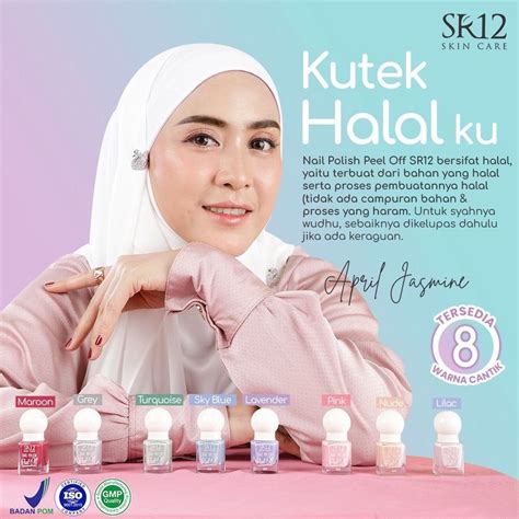 Jual SR12 Kutek Halal Nail Polish Peel Off Cat Kuku Bisa Untuk Shalat