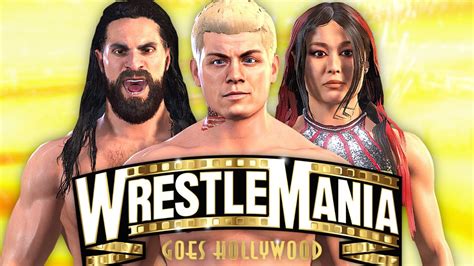 Wrestlemania Night 2 Wwe 2k22 Universe Mode Youtube