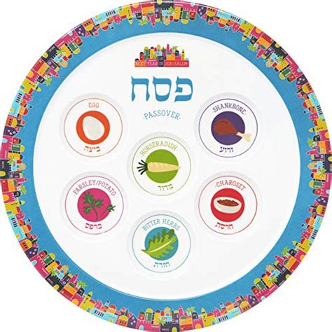 Snapklik The Dreidel Company Seder Plate Passover Plate Melamine