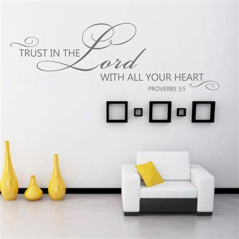 Scripture Wall Decals Trust In The Lord Proverbs 3 5 6 Vinyl Wall