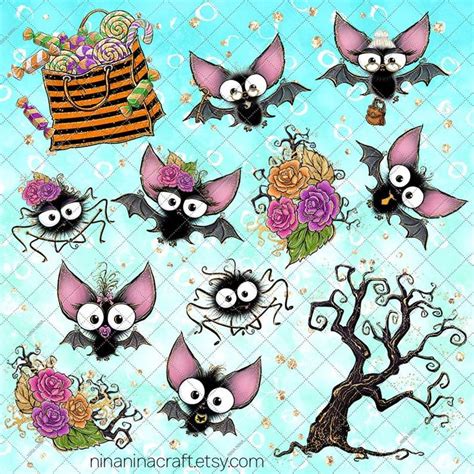 Cute Halloween Clipart Pack Spooky Glitter Clip Art Cute Etsy Uk Halloween Clipart Cute