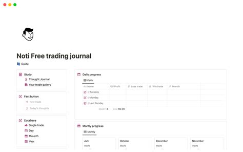 Trading Journal Template Notion Marketplace