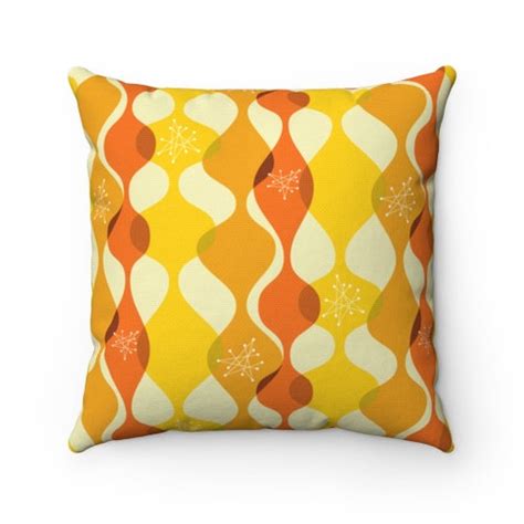 Mid Century Modern Geometric Retro Pillow Case Only Etsy