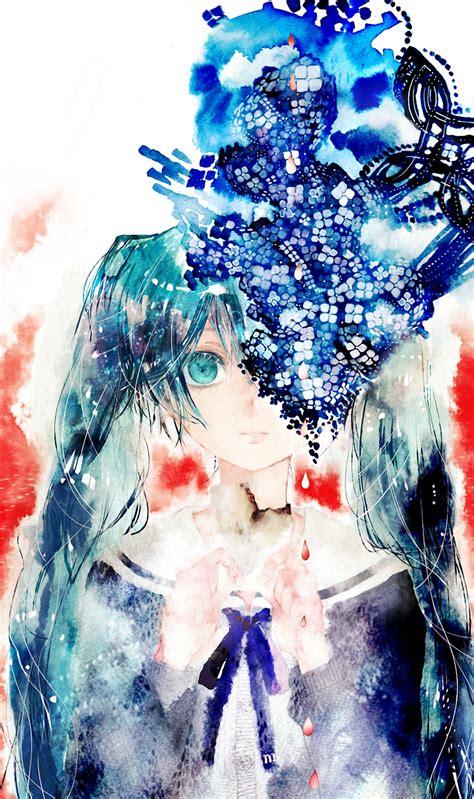 Hatsune Miku Vocaloid Mobile Wallpaper Zerochan Anime