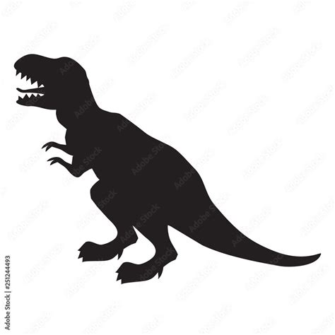 T-rex silhouette vector illustration image Stock Vector | Adobe Stock