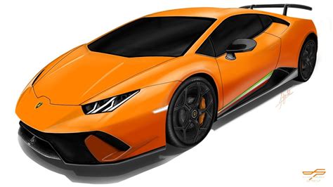 How To Draw A Lamborghini Huracan Performante Step By Step