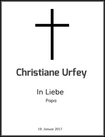 Alle Traueranzeigen für Christiane Urfey trauer rp online de