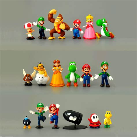 Buy Super Mario Mini Toys 3 6cm 18pcs Mario Bros Series Action Figures