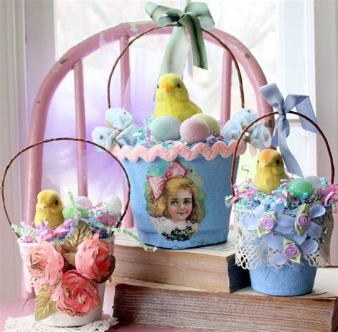 Vintage Basket Easter Craft Project | FaveCrafts.com