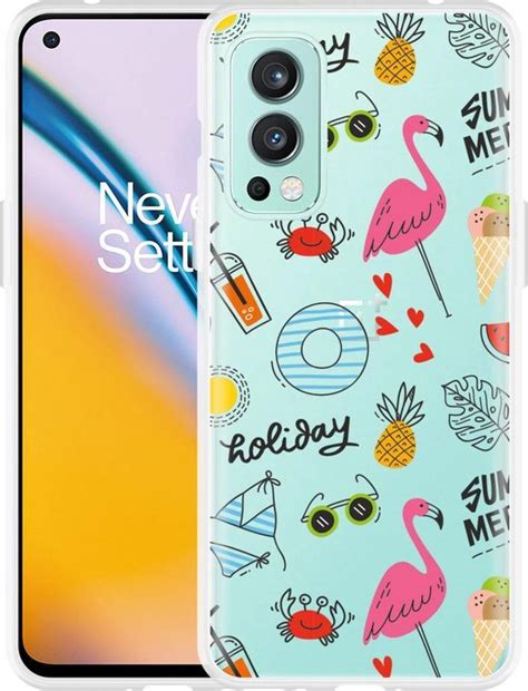 Oneplus Nord Hoesje Summer Flamingo Designed By Cazy Bol