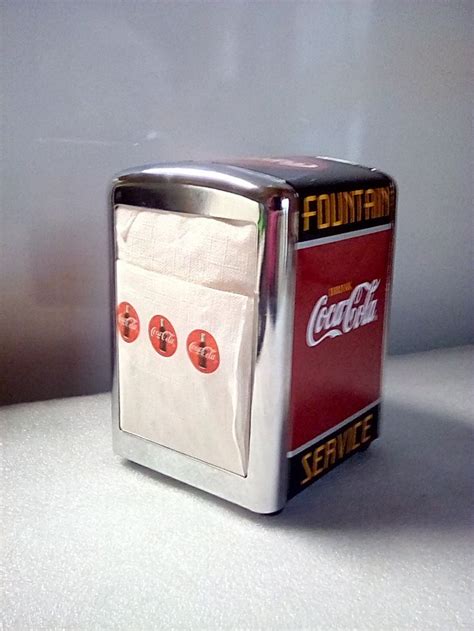 Coca Cola Napkins And Dispenser 1999 Salt And Pepper Shakers Etsy