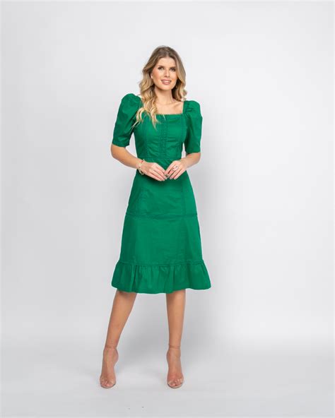 Vestido Em Tricoline Guippir Express O Moda Feminina