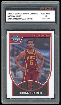 Bronny James Bowman U Chrome Throwback St Graded