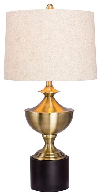 Fangio Lighting Antique Brass Metal Table Lamp Traditional Table