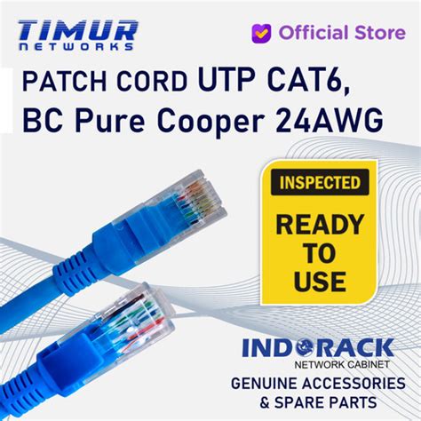 Jual Patch Cord M Utp Cat Indorack Kabel Ethernet Lan Cat Meter