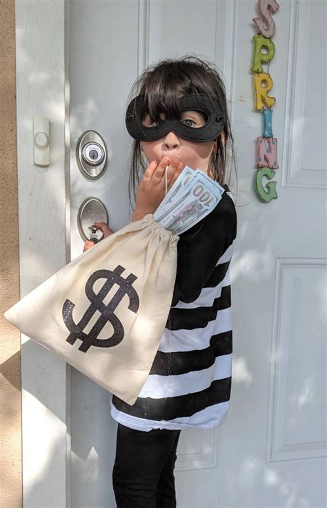 Childrens Burglar Costume Bank Robber Costume Cat Etsy