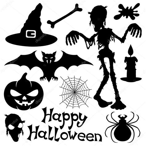 Vector Halloween Silhouettes Stock Vector Image By Taronin