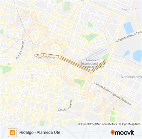 Ruta Horarios Paradas Y Mapas Hidalgo Alameda Ote Actualizado