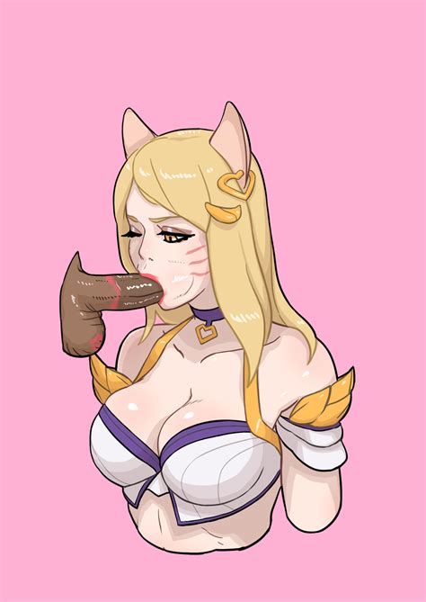 K DA No Hand Blowjob Ahri By Argskit Hentai Foundry