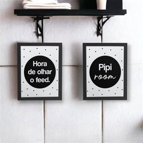 Conjunto De Azulejos Decorativos Para Banheiro Pipi Room E Hora De