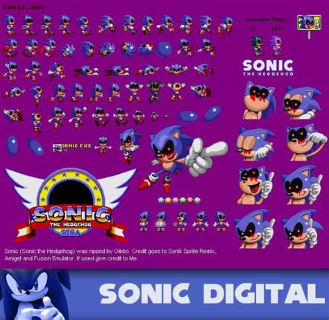 Sonic Exe Full Sprite Sheet Reuploaded By Johnny Hedgewolf On