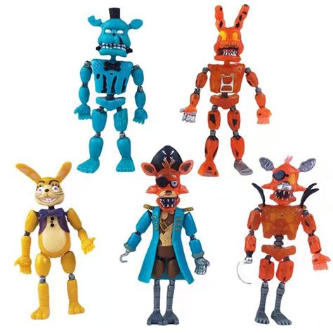 Guvpev Set Of 5 Five Nights At Freddys Fnaf 55 Articulated Action