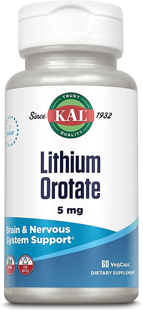 Amazon Lithium Orotate 5 Mg 60 Capsules カプセル錠 Kal マルチビタミン ミネラル