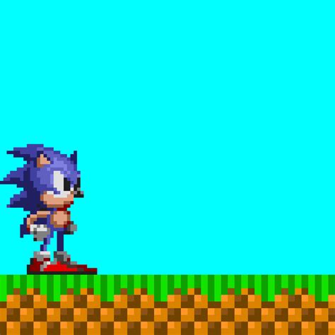 Pixilart - Sonic 1 Sonic w/ Green Hill Ground & Sky by Anonymous