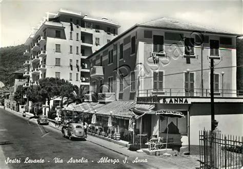 CARTOLINA DI SESTRI Levante Ristorante Albergo Bar E Automobili