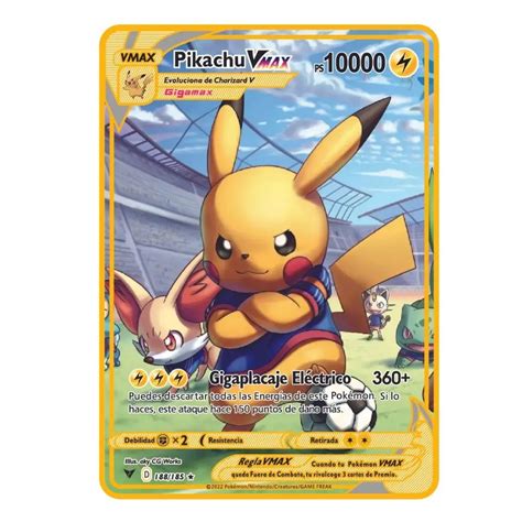 27 Stil Verkauf Gut Spanisch Pokemon Metall Karte Vmax Original Pikachu