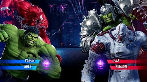 Red Venom And Hulk Vs Gladiator Hulk And Nemesis Very Hard Marvel Vs Capcom 4k Uhd Gameplay